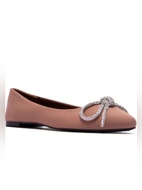 Pointed Toe Bow Ballet Flats